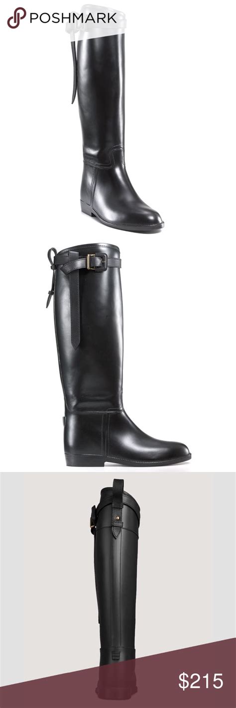 burberry boots women|burberry flat riding rain boots.